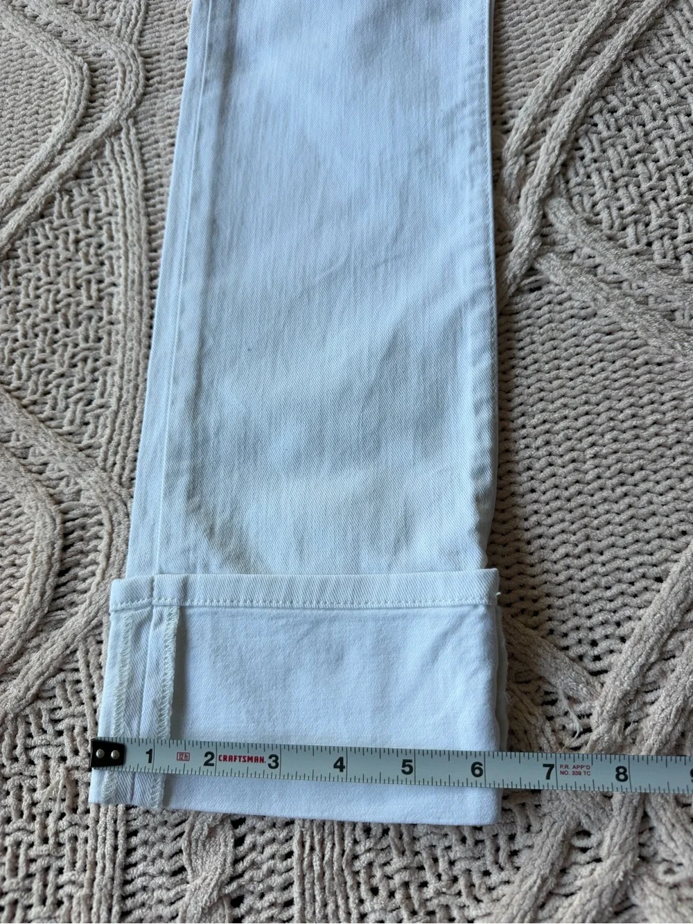 Hudson Jeans Women's Skinny Cuffed White Denim